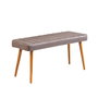 Hanah Home Costa Atlantice-Grey Conjunto de Mesa y Sillas Comedor Pino Atlántico Gris Terciopelo Espuma, 120x75x77cm